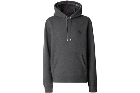 burberry check hoodie grey|burberry hoodie pullover grey.